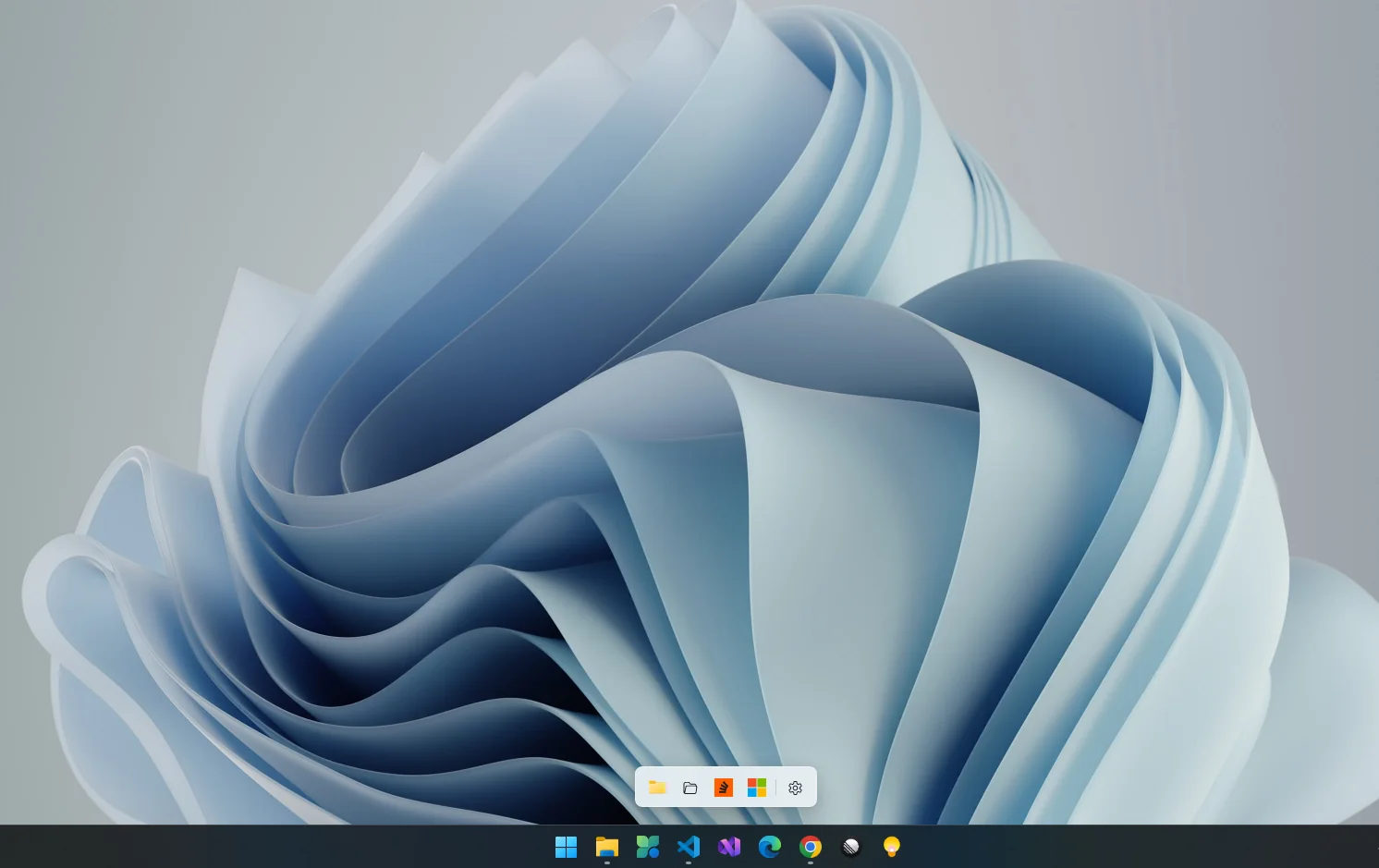 Anchor in its light theme floating above the taskbar.